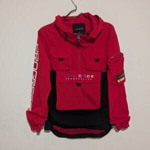 Life Code Progressive Men's Red Windbreaker Jacket Size M